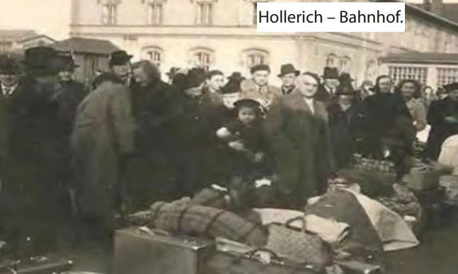 Lucemburčané čekající na vlak do Neštěmic na nádraží Hollerich